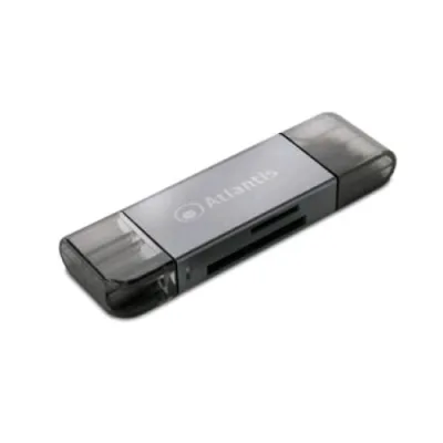 Atlantis P005-CR32 Card Reader All-in-One Esterno USB3.0+USB-C SDXC/SDHC/SD MMC RS-MMC Micro SDXC TF Micro SD/SDHC