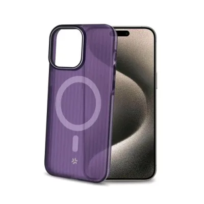 Celly Apple iPHONE 16 Pro Cover Magsafe in Tpu Design Semi Trasparente Viola