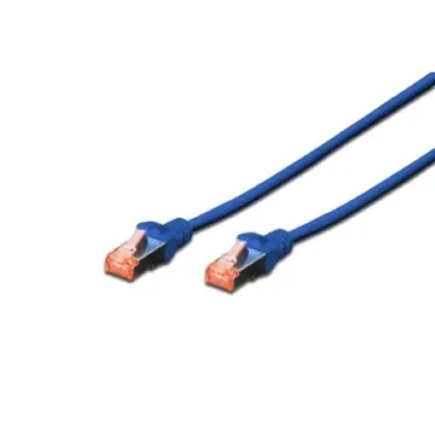 Digitus Cavo di Rete Patch S/FTP Cat 6 Lszh Awg Doppia Schermatura 0.50 cm Blu