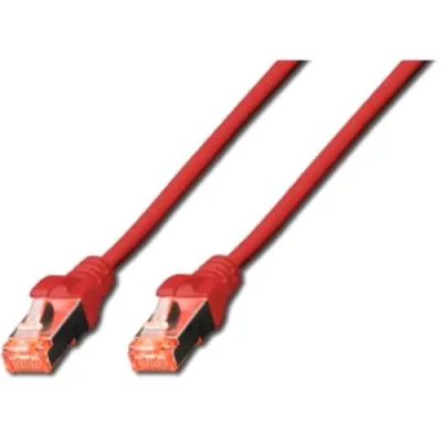 Digitus Cavo di Rete Patch S/FTP Cat 6 Lszh Awg Doppia Schermatura 0.50 cm Rosso