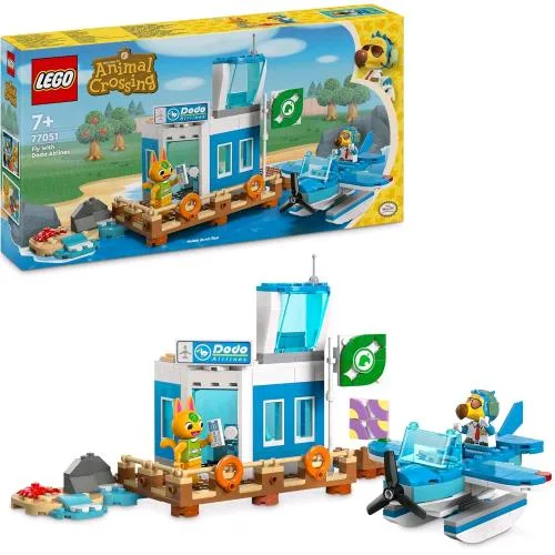 LEGO Animal Crossing in Volo con la Dodo Airlines Aereoporto e Aereo da Costruire con 2 Personaggi