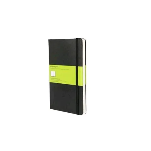 Moleskine Taccuino Large Rigido Nessuna Rigatura Cucitura Dorso Filo Refe Copertina in Poliuretano e Cartone Colore Nero 240 Fogli Conf 1 Pz.