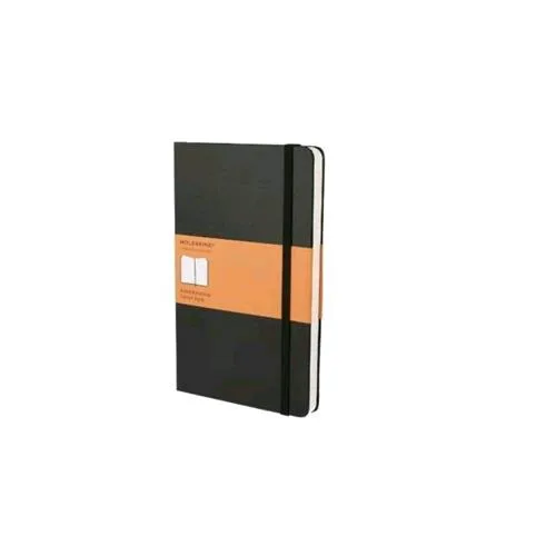 Moleskine Taccuino Large Rigido Righe 1R Cucitura Dorso Filo Refe Copertina in Poliuretano e Cartone Colore Nero 240 Fogli Conf 1 Pz.