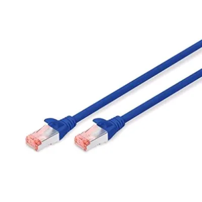 Digitus Cavo di Rete Patch S/FTP Cat 6 Lszh Awg Doppia Schermatura 1 m Blu