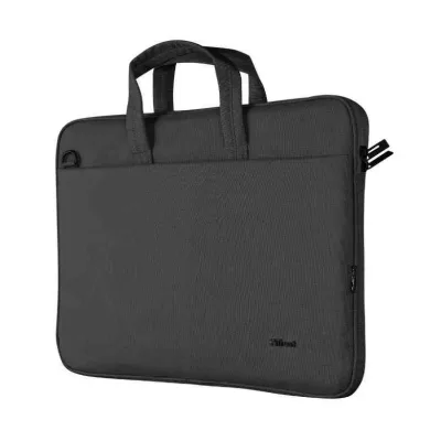 Trust Bologna Borsa per Notebook da 16" in Poliestere 2 Scomparti con Tracolla Nero
