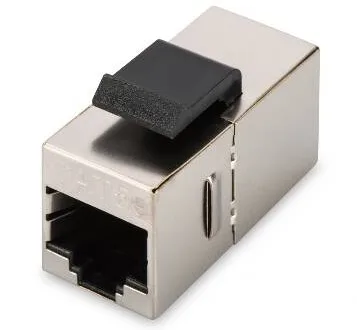 COUPLER CAT.5E RJ45 UTP F/F NERO CON GANCI PER PANNELLI