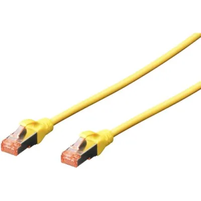 Digitus Cavo di Rete Patch S/FTP Cat 6 Lszh Awg Doppia Schermatura 1 m Giallo