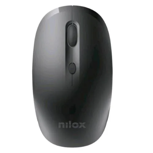 Nilox Mouse Ottico Ricarcabile Wireless 4 Pulsanti 3.200 DPI Nano Ricevitore USB-C Nero