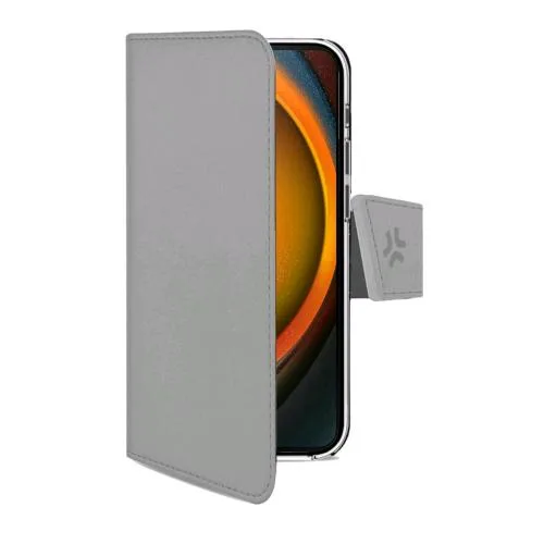 Celly Apple iPHONE 16 Pro Custodia a Portafoglio con Chiusura Orizzontale Flap Magnetico Tasche Interne Portadocumenti Funzione Stand Grigio