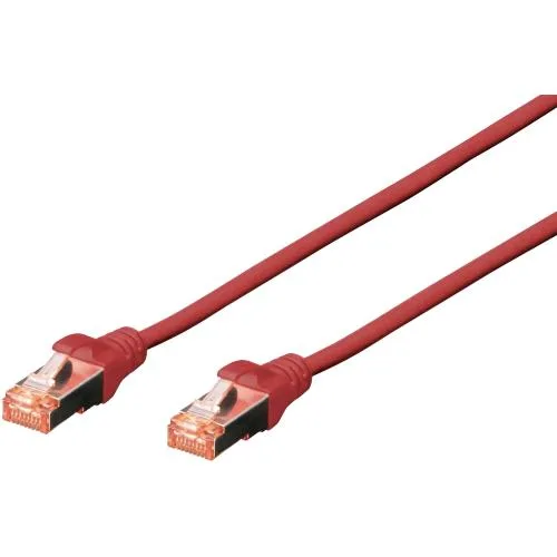 Digitus Cavo di Rete Patch S/FTP Cat 6 Lszh Awg Doppia Schermatura 1 m Rosso