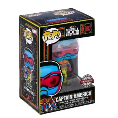 Funko Pop Marvel Captain America Black Light Special Edition Figura in Vinile 9.5 cm da Collezione