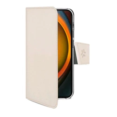 Celly Apple iPHONE 16 Pro Custodia a Portafoglio con Chiusura Orizzontale Flap Magnetico Tasche Interne Portadocumenti Funzione Stand Sabbia