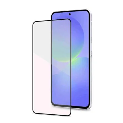 Celly Samsug Galaxy A37 5G Full Glass Proteggi Schermo in Vetro Temperato 9H Trasparente Bordo Colorato Nero