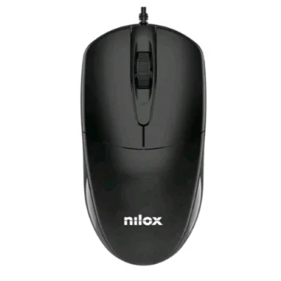 Nilox Mouse Ottico USB 3 Pulsanti 1000 DPI Cavo 1.5 m Plug & Play Nero