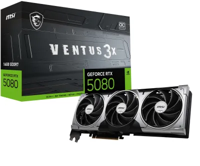 VGA MSI RTX 5080 16GB VENTUS 3X OC 16GB GDDR7 256BIT 1H/3DP