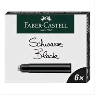Faber Castell Cartucce Nero per Penna Stilografica Conf 6 Pz.