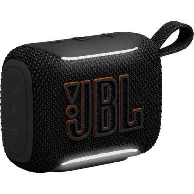 Jbl Go 5 Speaker Bluetooth Ultra Portatile con Potente JBL Pro Sound e Bassi Incisivi Pairing Airtouch Design Impermeabile 10 Ore di Autonomia Nero