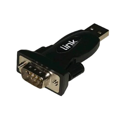 LINK LKCONV23 Adattatore da USB 2.0 A Seriale RS232 9 Pin Maschio con Cavo 80 cm Nero