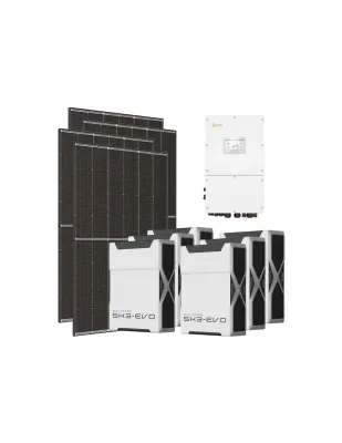 Kit fotovoltaico trifase 60060W inverter 60kW Solis litio 31.32kWh Weco EVO 5k3