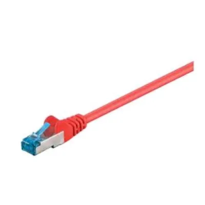 Digitus Cavo di Rete Patch S/FTP Cat 6A Doppia Schermatura 0.5 m Rosso