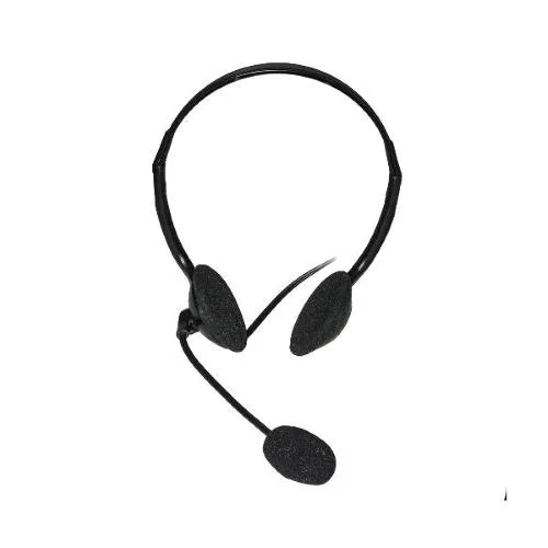 Itb Solution Link LKHS01 Cuffia Stereo USB 2.0 con Microfono Orientabile Controllo del Volume su Cavo Nero