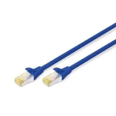 Digitus Cavo di Rete Patch S/FTP Cat 6A Doppia Schermatura 3 m Blu