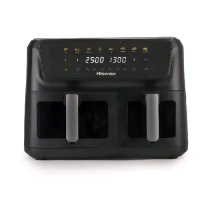 Hisense HAF2700 Friggitrice Ad Aria 11 l 2700W Doppio Cestello 8 Programmi Controllo Touch Nero