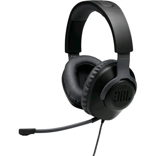Jbl Quantum 100 Cuffie Gaming Over Ear con Filo Headset da Gioco con Microfono Boom Direzionale Rimovibile Compatibilita' su Ogni Piattaforma Colore Nero