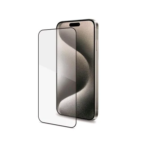Celly Apple iPHONE 16 Pro Full Glass Proteggi Schermo in Vetro Temperato Trasparente Bordo Nero