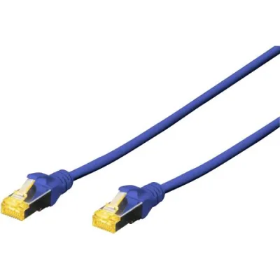 Digitus Cavo di Rete Patch S/FTP Cat 6A Lszh Awg Doppia Schermatura 1 m Blu