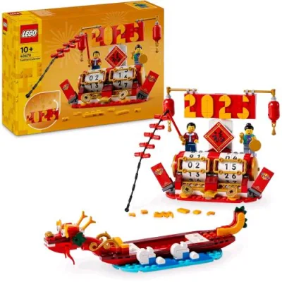 LEGO Calendario Festivo 2 Opzioni di Costruzione Calendario Luare e Festa delle Barche Drago con 2 Minifigure