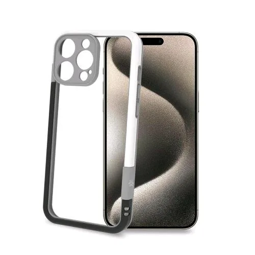 Celly Apple iPHONE 16 Pro Max Bumper in Tpu Black/White