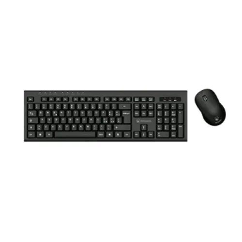 Atlantis P013-AX280G+M Kit Tastiera Wireless + Mouse Ottico Wireless 3 Pulsanti Ricevitore USB Nano Size Nero