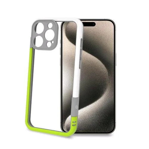 Celly Apple iPHONE 16 Pro Max Bumper in Tpu White/Yellow