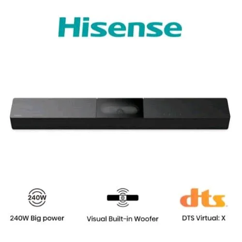 Hisense HS2000 Soundbar 2.1 Dolby Digital Plus Bluetooth 240 W Nero