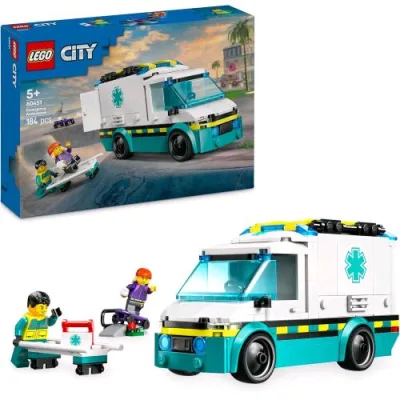 LEGO City Ambulanza di Emergenza con 2 Minifigure e Accessori