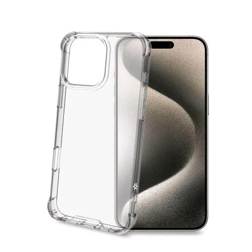 Celly Apple iPHONE 16 Pro Max Cover Armor in Tpu/Policarbonato Trasparente