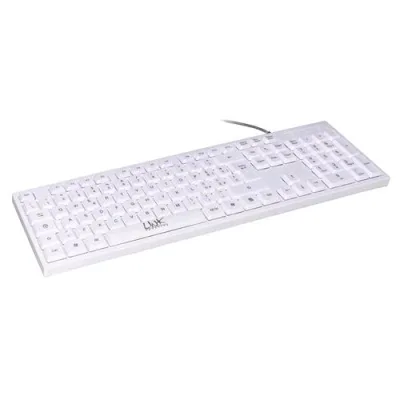 LINK LKTAST09 Tastiera 105 Tasti USB Layout Italiano Bianca