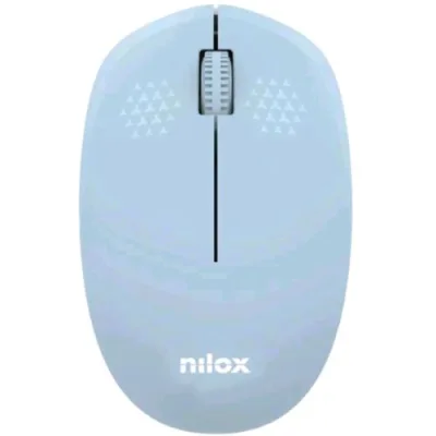 Nilox Mouse Ottico Wireless con Nano Ricevitore 3 Pulsanti 1.000 DPI Azzurro