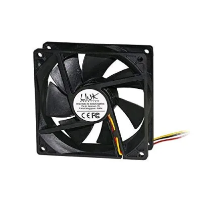 LINK LKV9225 Ventola Universale di Raffredamento per PC 92X92X25 mm 12 Volt Black