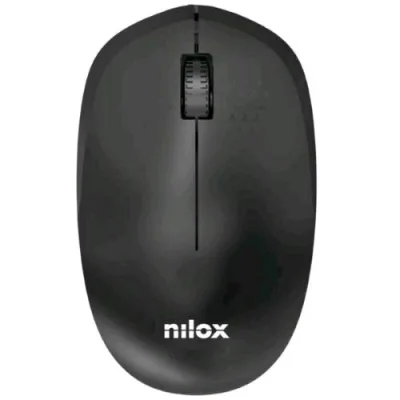 Nilox Mouse Ottico Wireless con Nano Ricevitore 3 Pulsanti 1.000 DPI Nero