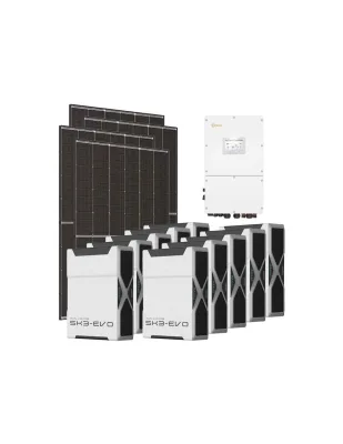 Kit fotovoltaico trifase 60060W inverter 60kW Solis litio 62.64kWh Weco EVO 5k3