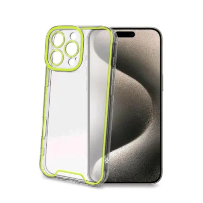 Celly Apple iPHONE 16 Pro Max Cover Glow in Tpu Trasparente/Giallo