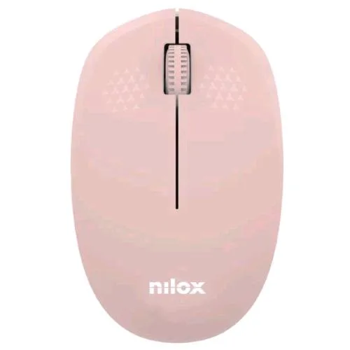 Nilox Mouse Ottico Wireless con Nano Ricevitore 3 Pulsanti 1.000 DPI Rosa