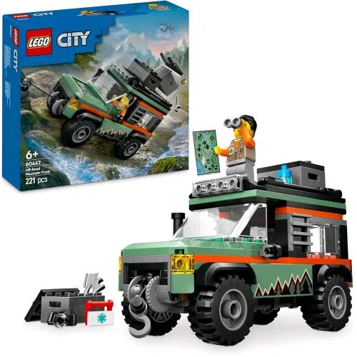 LEGO City Fuoristrada di Montagna 4X4 Set con Jeep da Costruire Minifigura e Accessori
