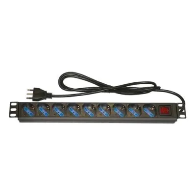 LINK Multipresa da Rack 19" 9 Prese Universali con Interruttore Spina Italiana 16A