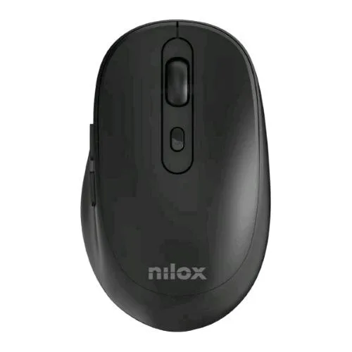 Nilox Mouse Ottico Wireless con Nano Ricevitore 6 Pulsanti 3.200 DPI Nero