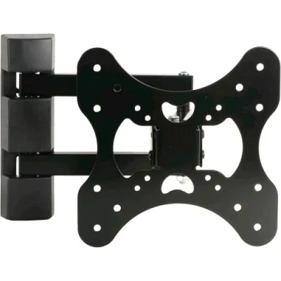 LINK Staffa a Muro 3 Snodi per Schermi da 23" a 42" Max 30 kg Vesa 75X75 100X100, 200X100, 200X200 Nero