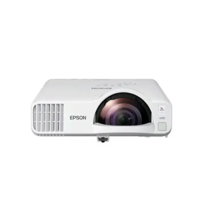 Epson Eb-L210SF Videoproiettore Laser a Raggio Corto 3LCD 16:9 55"-125" Compatibile 3D Contrasto 2500000:1 LAN Wi-Fi 3 x VGA 2 x HDMI Altoparlanti 4.000 ANSI Lumen Bianco