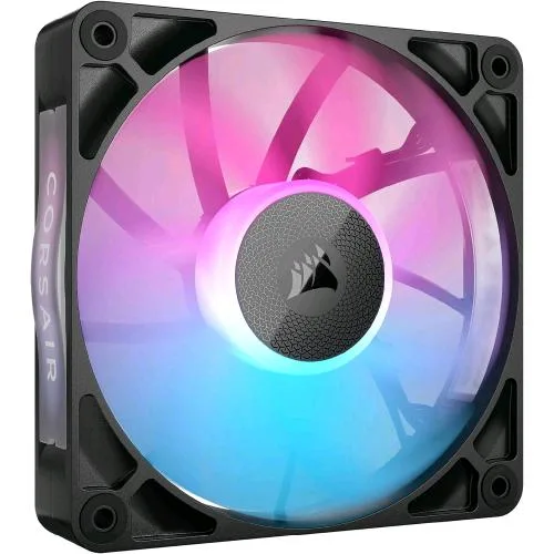 Corsair Icue Link RX120 RGB Ventola PWM da 120mm Cuscinetto a Cupola Magnetica Ventola Singola Nero